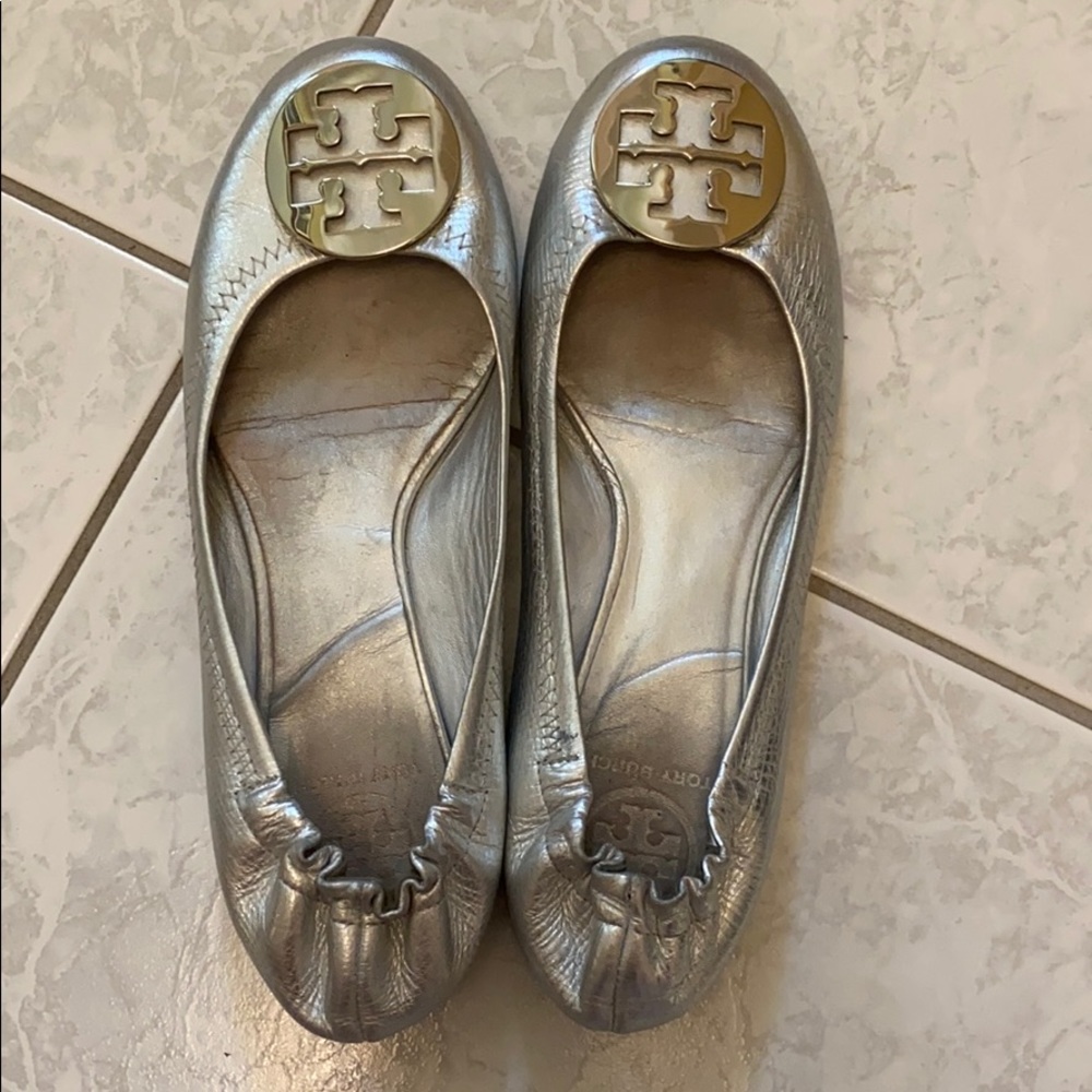 Tory Burch - Silver Ballet Flats